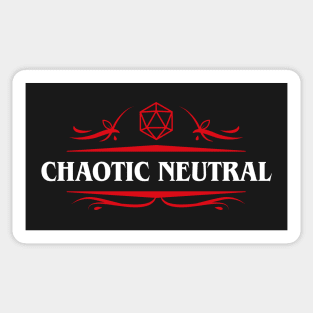 Chaotic Neutral Alignment Dungeons Crawler and Dragons Slayer Sticker